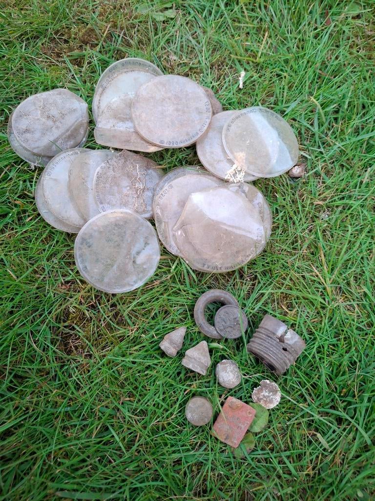 Ww2 lotje reserve glazen gasmasker duits bodemvondst, Verzamelen, Ophalen of Verzenden, Duitsland, Hulzen of Bodemvondsten