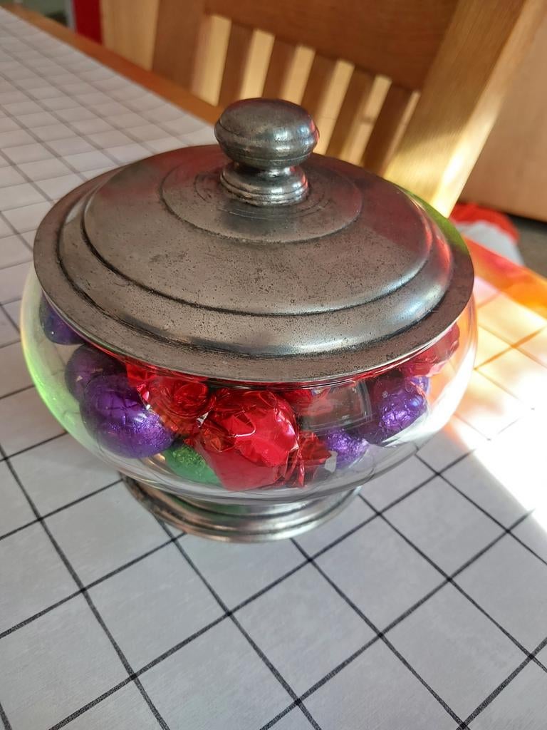 Bonbons schaaltje zilvertin., Huis en Inrichting, Ophalen of Verzenden