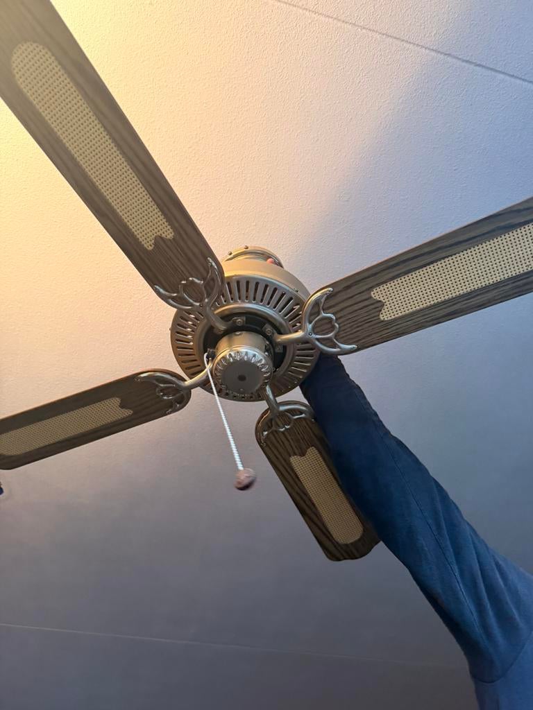 Industriële windplafondventilator met licht Amerikaanse retro