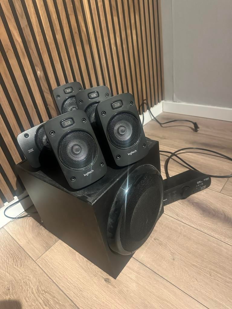 Logitech Z906 THX 5.1 - 500 Watt set, Gebruikt, Complete surroundset, 120 watt of meer, Ophalen