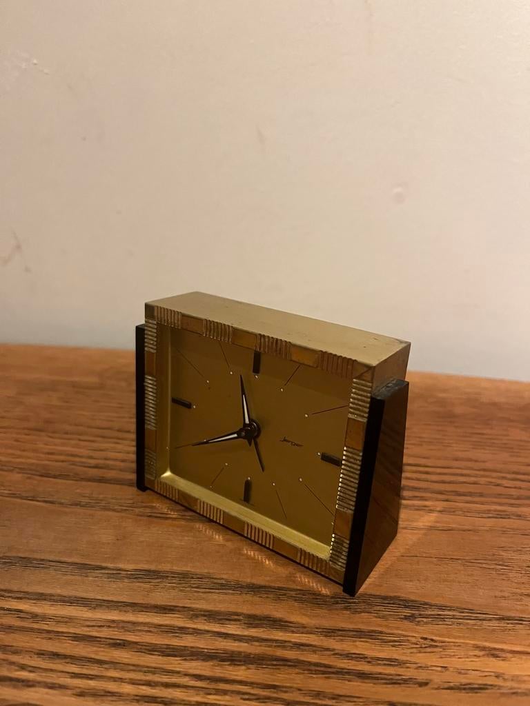 Vintage tafelklok Jerger, Antiek en Kunst, Ophalen of Verzenden