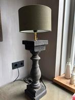 Baluster lamp met groene kap, Ophalen of Verzenden, Gebruikt