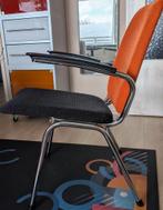 Vintage buisframe armstoel met bakelieten armleuningen, Gebruikt, Mid century, Overige kleuren, Ophalen of Verzenden