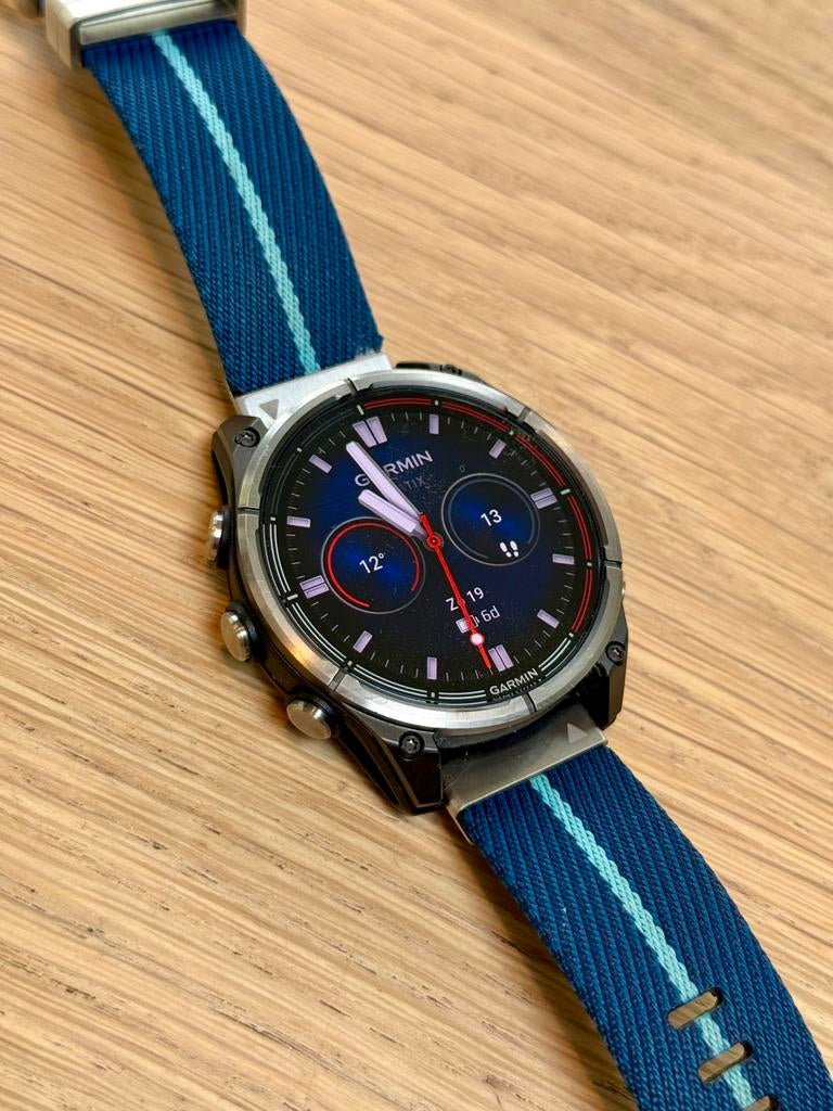 Garmin Quatix 8 met extra luxe band, Ophalen of Verzenden, Zo goed als nieuw, Overige merken