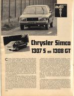 Autokampioen dubbeltest Simca 1307 S en 1308 GT, Ophalen of Verzenden, Gelezen, Overige merken