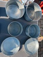 Camping pannenset met klik handgrepen 8 delig, Ophalen, Gebruikt