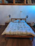 Houten Ikea bed 160x200 cm, Huis en Inrichting, Slaapkamer | Bedden, Ophalen, Tweepersoons, Hout, 160 cm