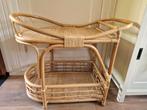 Vintage rotan bamboe serveerwagen, Ophalen, Zo goed als nieuw