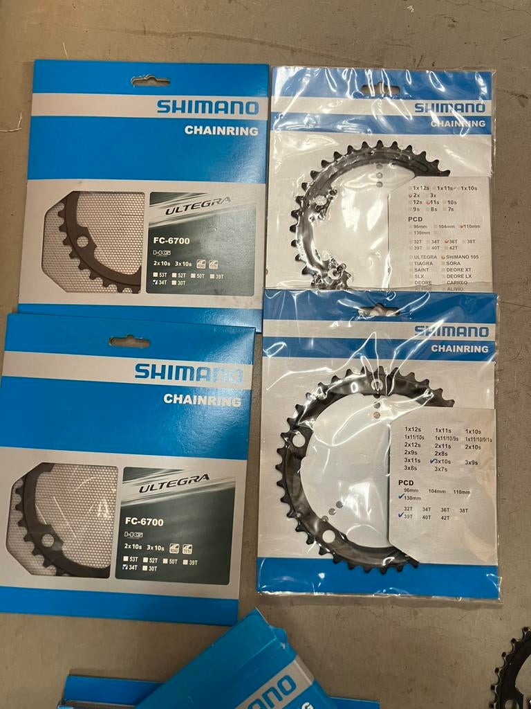Diverse kettingbladen Shimano Ultegra en 105, Ophalen of Verzenden, Nieuw, Overige typen