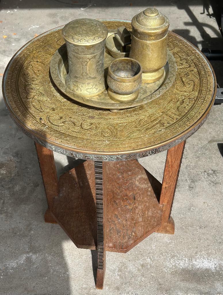 Art deco Indische rooktafel antiek, Ophalen