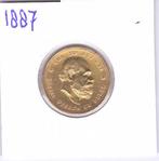 Schaars gouden tientje 1887 Willem 3, Koning Willem III, Losse munt, 10 gulden, Goud
