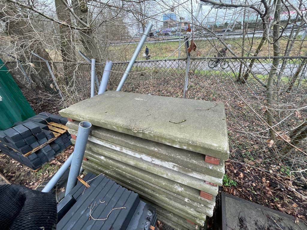10 Stelconplaten / betonplaten 200x100 cm, Ophalen, Gebruikt, Overige typen, 10 m² of meer