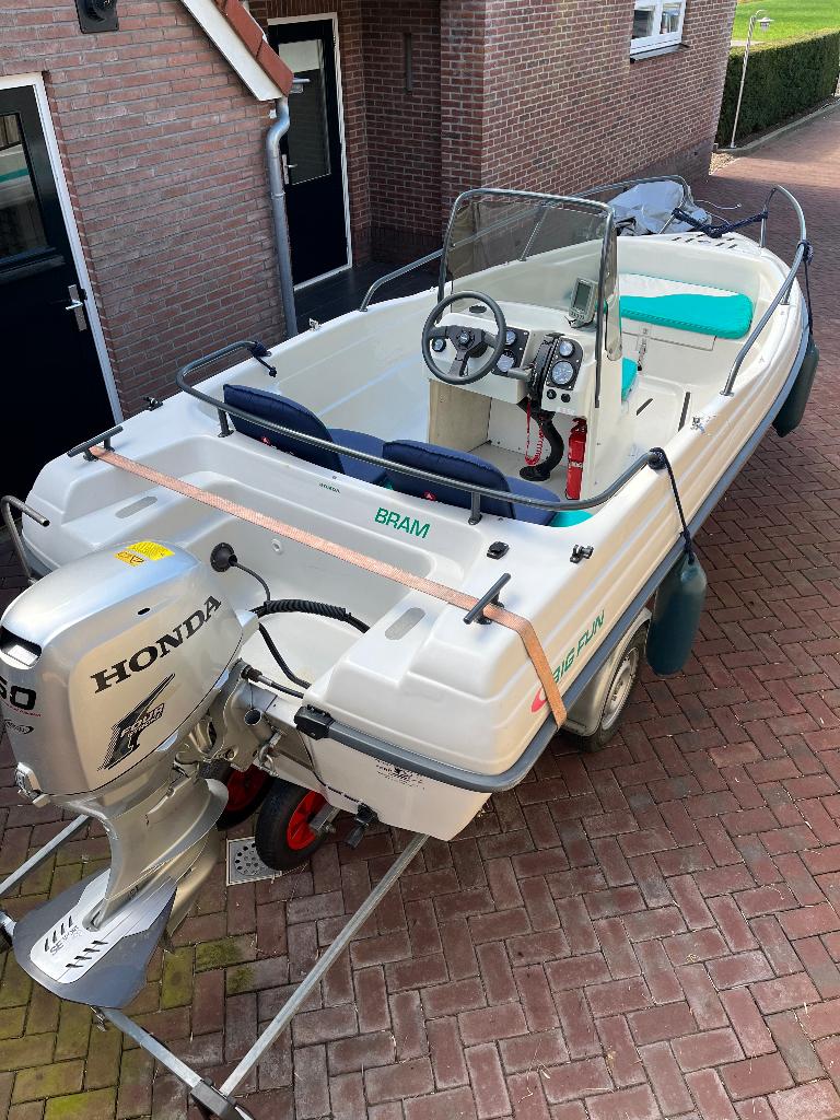 Terhi Big Fun console boot met trailer, Ophalen, Overige materialen, Zo goed als nieuw, 30 tot 50 pk