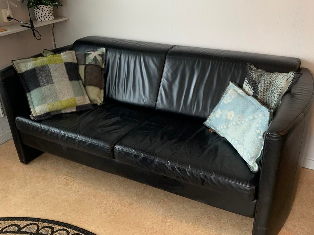 Leren bank, Ophalen, 150 tot 200 cm, Tweepersoons, Zo goed als nieuw