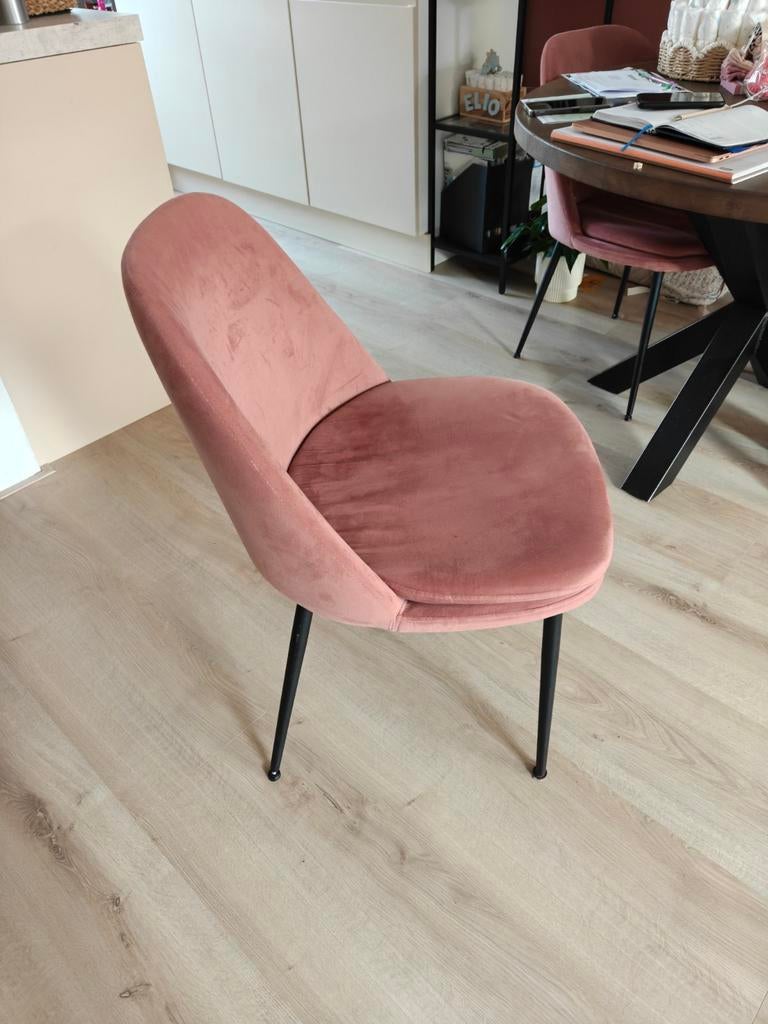 Oud roze stoelen, Huis en Inrichting, Stoelen, Ophalen, Overige kleuren, Stof, Twee