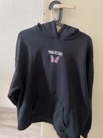 Zwarte hoodie met vlinderprint maat S, Kleding | Dames, Ophalen of Verzenden, Gedragen, Maat 36 (S), Zwart
