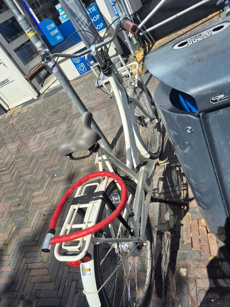 Witten fiets van het merk vogue elite, 53 tot 56 cm, Velgrem, Versnellingen, Zo goed als nieuw