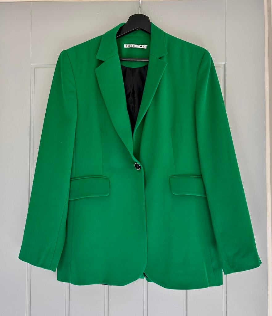 Heldergroene blazer Label Dot maat 40, Kleding | Dames, Ophalen of Verzenden, Zo goed als nieuw