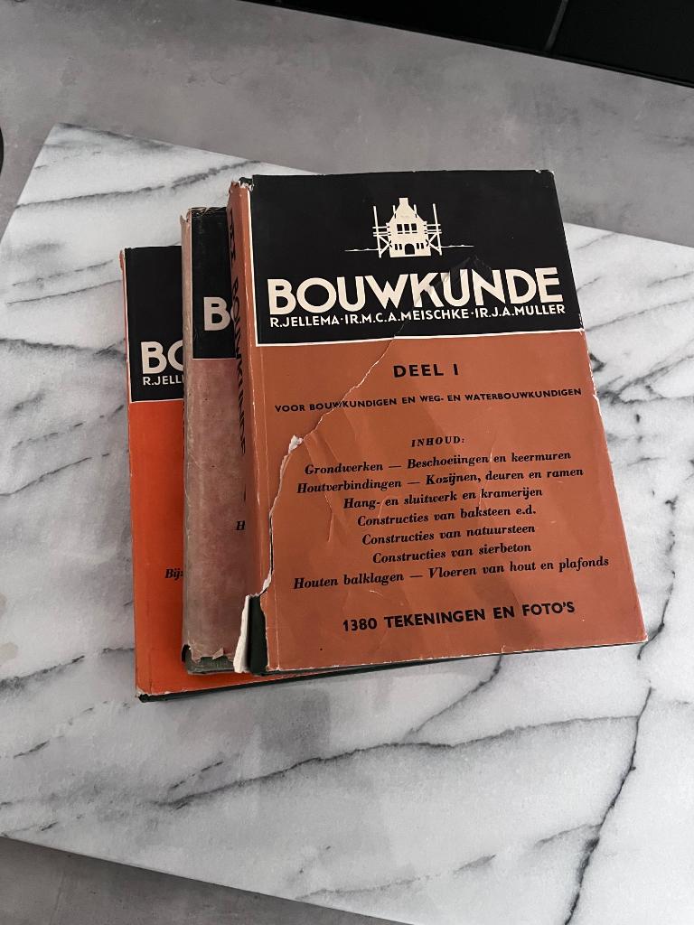 Complete set Jellema Bouwkunde - Deel I, II & III (8e Druk), Gelezen, Diverse, Ophalen of Verzenden, Bouwkunde