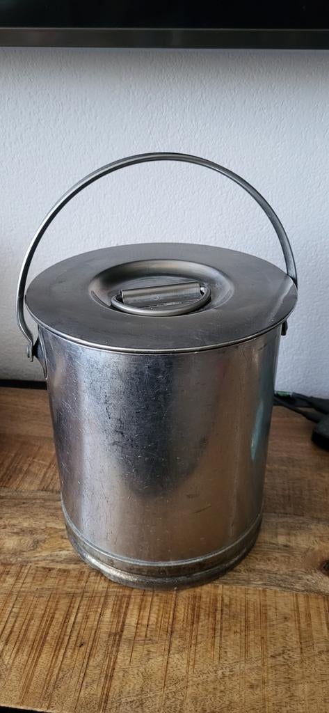 RVS Gamel Dubbelwandige Warmhoudpan, Ophalen of Verzenden, Gebruikt