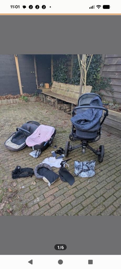 Maxi-Cosi Kinderwagen met alles erop en eraan, Kinderen en Baby's, Kinderwagens en Combinaties, Ophalen, Gebruikt, Met autostoeltje