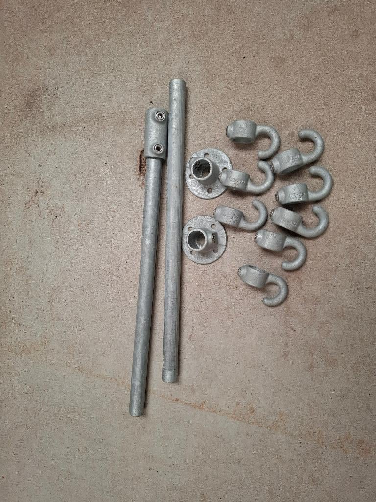 Steiger koppelstukken/haken, Huis en Inrichting, Ophalen, Overige typen, Zo goed als nieuw, Minder dan 100 cm