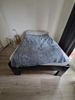 Bed fresh frame 140 X 220 cm + lattenbodem (2x 70 X 220 cm), Ophalen, Zwart, 140 cm, Zo goed als nieuw
