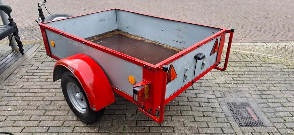 Aanhanger wall trailer kan rechtop 150x100 Bagagewagen, Ophalen, Gebruikt