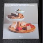 Gusta Etagère Bamboe en Porselein Drielaags, Huis en Inrichting, Woonaccessoires | Etagères, Ophalen of Verzenden, Nieuw