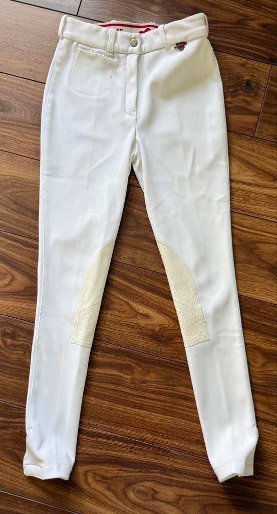 Paardrijbroek wit, maat 164, Dieren en Toebehoren, Paardrijkleding, Kinderen, Dressuur, Zo goed als nieuw, Onderkleding