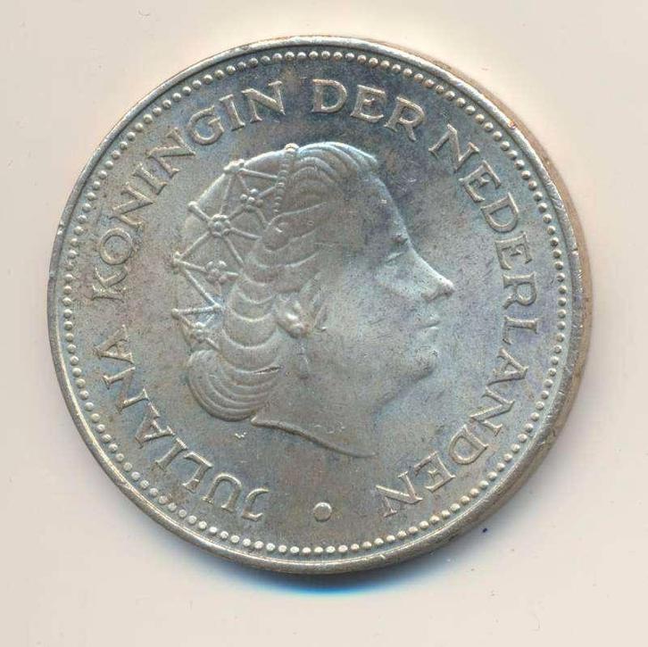 Nederland 10 Gulden 1970 Juliana, Postzegels en Munten, Munten | Nederland, Losse munt, 10 gulden, Koningin Juliana, Zilver, Ophalen of Verzenden