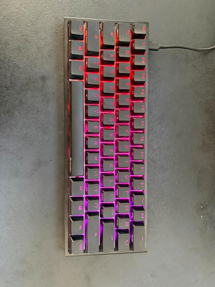 Ducky One 2 Mini”, “Cherry MX Blue”, “60%, Computers en Software, Toetsenborden, Zo goed als nieuw, Qwerty, Bedraad, Gaming toetsenbord