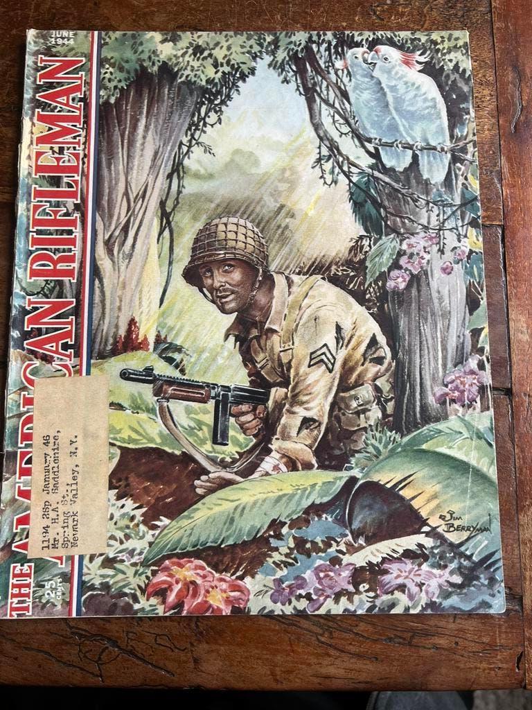 WO2 Amerikaans Airborne tijdschrift juni 1944 thompson, Verzamelen, Militaria | Tweede Wereldoorlog, Amerika, Ophalen of Verzenden