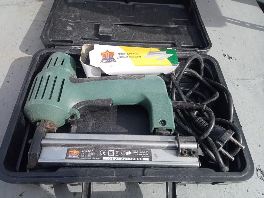 TIP Craft Elektrische Nietmachine TEF-107 in koffer, Ophalen of Verzenden, Gebruikt