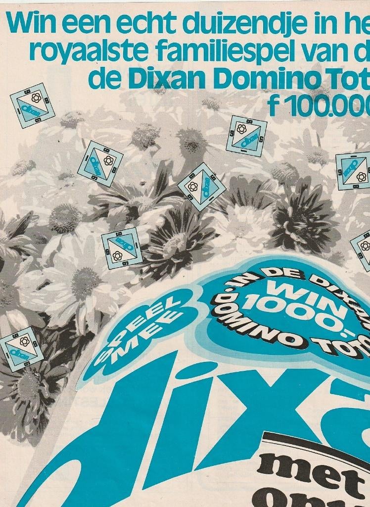 Retro reclame 1971  Dixan wasmiddel draagton familiespel, Verzamelen, Verzenden, Overige typen
