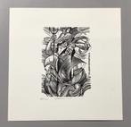 Hedwig Pauwels - houtgravure, Vrouw en schip, Antiek en Kunst, Ophalen of Verzenden