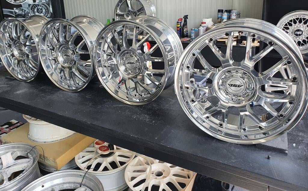 ASA Driving Revolution audi velgen 18 inch velg 5x112 Dunlop, Auto diversen, Wieldoppen, Ophalen, Gebruikt