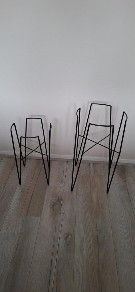 Plantenstandaard mica decoration zwart, Ophalen of Verzenden, Rond, Steen