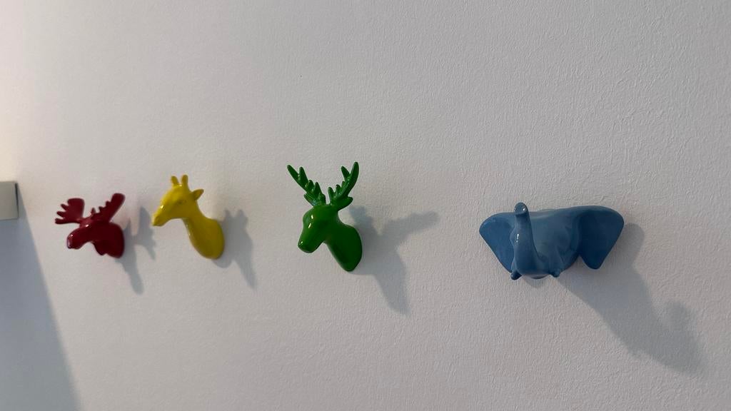 Leuke dieren wandhaken set voor kinderkamer, Ophalen, Zo goed als nieuw, Wanddecoratie