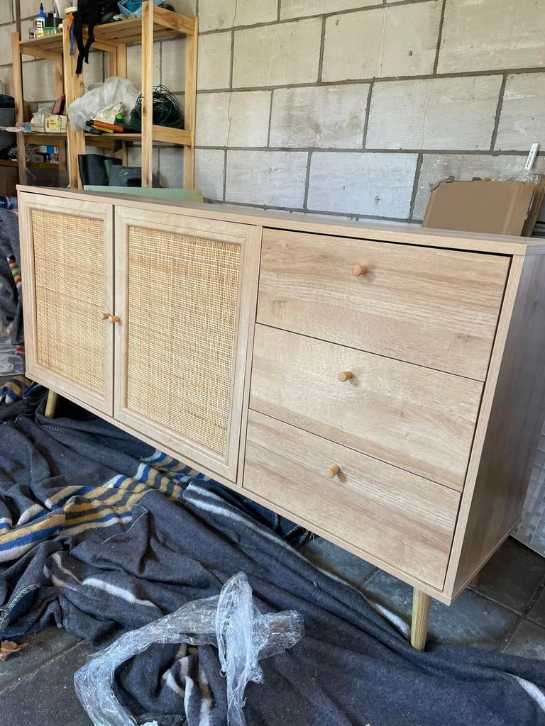 Rotan kast, Huis en Inrichting, Kasten | Dressoirs, Ophalen, Zo goed als nieuw, 25 tot 50 cm, 100 tot 150 cm