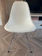 6 x Vitra Eames DSR Kuipstoel Wit met Chroom Onderstel, Ophalen, Kunststof, Gebruikt, Wit
