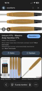 Gezocht: 23 gram Andy Hamilton Unicorn Darts, Sport en Fitness, Darts, Ophalen of Verzenden, Gebruikt, Pijlen