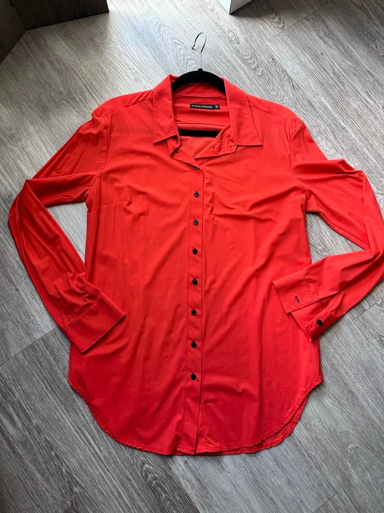 Studio Anneloes Blouse Oranje XL - Travelstof Koningsdag, Kleding | Dames, Blouses en Tunieken, Ophalen of Verzenden, Zo goed als nieuw