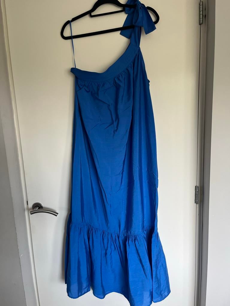 Co'Couture One-Shoulder Maxi Jurk, maat L, Blauw, Maat 42/44 (L), Ophalen of Verzenden, Zo goed als nieuw