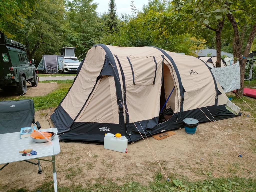 Obelink summer easy air 4 TC. 4 persoons opblaas tent, Caravans en Kamperen, Ophalen, Zo goed als nieuw, Tot en met 4