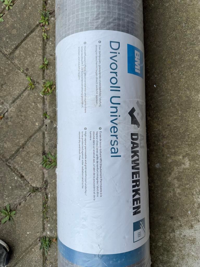 Nieuwe rol BMI Divoroll Universal onderdaksfolie, Ophalen, Kunststof, Overige typen, Nieuw