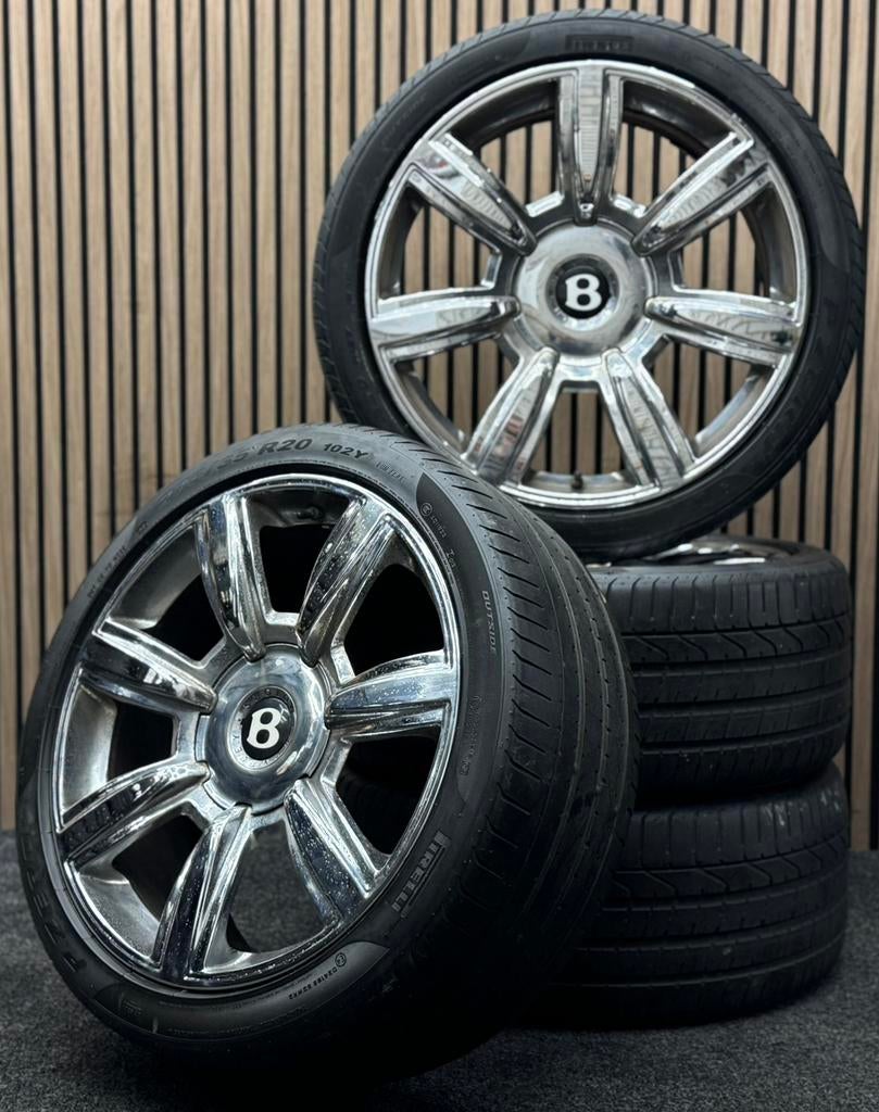Originele 20 inch Bentley Continental GT GTC 5x112 ET41 57.1, Ophalen, ., 275 mm, Banden en Velgen