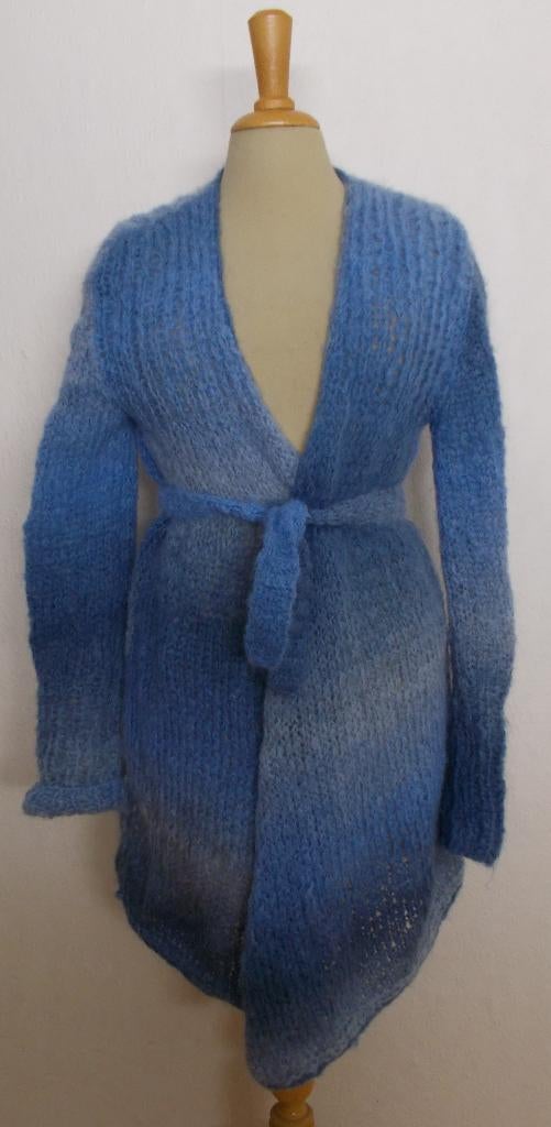 Blauw hand gemaakt superzacht vest! XL, Verzenden, Zo goed als nieuw, Maat 46/48 (XL) of groter, Blauw