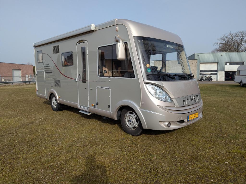 Hymer B578 weinig kilometers, Caravans en Kamperen, Campers, Integraal, Luifel, Fiat, Bedrijf