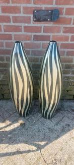 2.mooie grote vazen 100cm hoog, Ophalen of Verzenden, Zo goed als nieuw, Zwart, 75 cm of meer